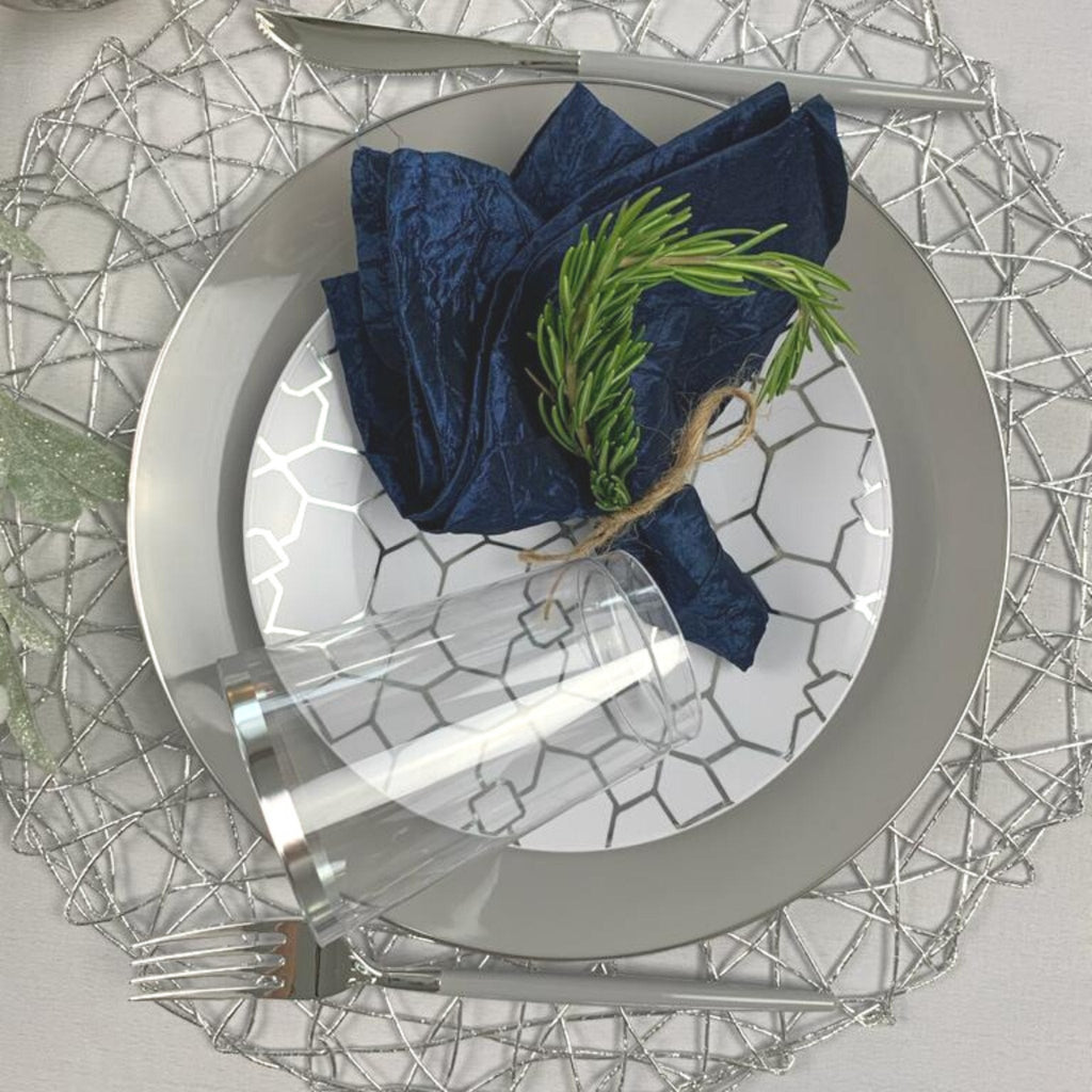 Gray and White and Silver Round Collection | Luxe Party NYC
