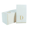 Luxe Party Napkins 14 Guest Napkins - 4.25" x 7.75" Letter D Gold Monogram Paper Disposable Dinner Napkins | 14 Napkins