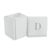 Luxe Party Napkins 16 Cocktail Napkins - 5" x 5" Letter D Silver Monogram Paper Disposable Cocktail Napkins | 16 Napkins