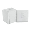 Luxe Party Napkins 16 Cocktail Napkins - 5" x 5" Letter F Silver Monogram Cocktail Paper Disposable Napkins | 16 Napkins