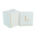 Luxe Party Napkins 16 Cocktail Napkins - 5" x 5" Letter L Gold Monogram Cocktail Paper Disposable Napkins | 16 Napkins