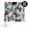 Luxe Party Napkins 20 Lunch Napkins - 6.5" x 6.5" Butterfly Paper Lunch Napkins | 50 Napkins