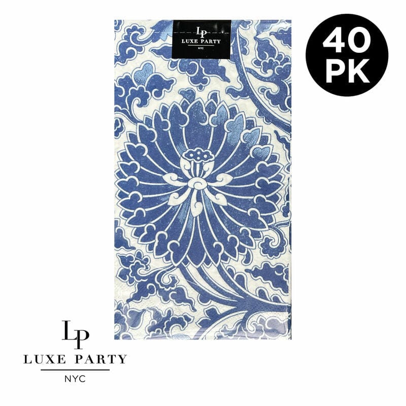 Luxe Party Napkins 40 Beverage Napkins - 4.5" x 7.75" Toile Paper Dinner Napkins | 40 Napkins