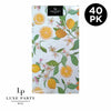 Luxe Party Napkins 40 Dinner Napkins - 4.5" x 7.75" Lemon Paper Dinner Napkins | 40 Napkins