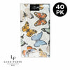 Luxe Party Napkins 50 Beverage Napkins - 5" x 5" Butterfly Paper Dinner Napkins | 40 Napkins