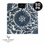 Luxe Party Napkins 50 Beverage Napkins - 5" x 5" Toile Paper Cocktail Napkins | 50 Napkins