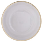 Luxe Party NYC Chargers 13" Ribbed Clear and Gold Plastic Charger Plate | 1 Charger