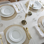 Luxe Party NYC Chargers 15" Gold Round Vinyl Placemat  | 1 Placemat