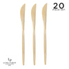 Luxe Party NYC Chic Knives Solid Round Gold Knives | 20 Pieces