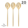 Luxe Party NYC Chic Spoons Solid Round Gold Spoons | 20 Pieces