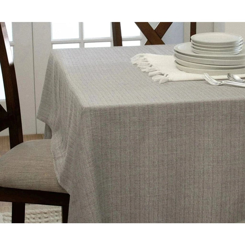 Luxe Party NYC Clear Tablecloths 70" X 108" Premium Silver Waterproof Polyester Tablecloth