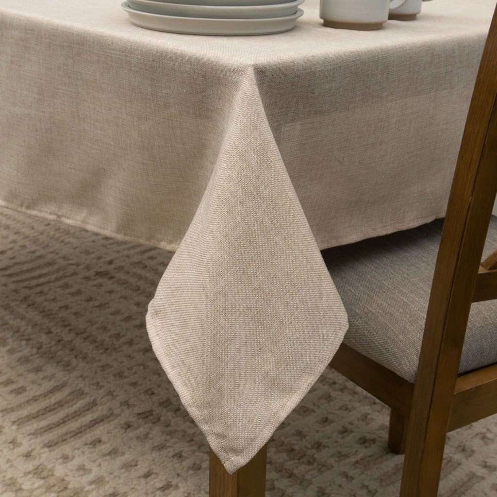 Luxe Party NYC Clear Tablecloths Premium Burlap Waterproof Polyester Tablecloth