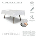 Luxe Party NYC Clear Tablecloths Premium Clear Vinyl Tablecloth Table Cover Protector