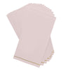 Luxe Party NYC Napkins 16 Dinner Napkins - 4.25" x 7.75" Linen with Gold Stripe Guest Paper Napkins | 16 Napkins