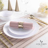 Luxe Party NYC Napkins 20 Lunch Napkins - 6.5" x 6.5" Mauve with Gold Stripe Lunch Napkins | 20 Napkins