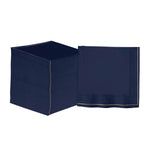 Luxe Party NYC Napkins 20 Lunch Napkins - 6.5" x 6.5" Navy with Gold Stripe Lunch Napkins | 20 Napkins