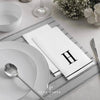 Luxe Party NYC Napkins Letter H Black Monogram Paper Disposable Dinner Napkins | 14 Napkins