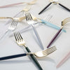 Luxe Party NYC Two Tone Cutlery Silver Glitter Plastic Cutlery Set | 32 Pieces