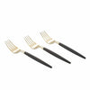 Luxe Party NYC Two Tone Mini 20 Mini Forks Black and Gold Plastic Mini Forks | 20 Forks