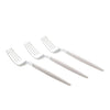 Luxe Party NYC Two Tone Mini 20 Mini Forks White and Silver Plastic Mini Forks | 20 Forks