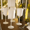 Luxe Party NYC Wine Cups Upscale Round White Plastic Wine Cups | 4 Cups