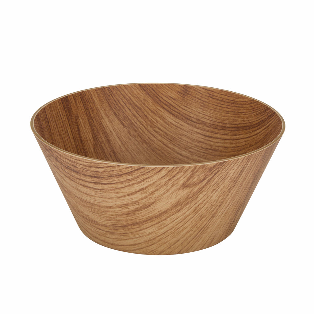 Luxe Party Serving Bowl Round Tapered Hard Plastic Serving Bowl 9.25 Inch Reusable