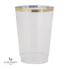 Luxe Tumblers Tumblers Luxe 12 Oz Clear Plastic • Gold Plastic Cups  | 20 Cups