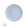 Round Accent Pattern Plastic Plates Round Ice Blue • Silver Pattern Plastic Plates | 10 Pack