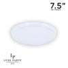 Round Accent Plastic Plates 7.25" Appetizer Plates Round White Walled Plastic Plates | 10 Pack