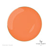 Round Accent Plastic Plates Orange • Gold Round Plastic Plates | 10 Pack