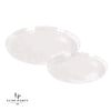 Round Accent Plastic Plates Round Clear Walled Plastic Plates | 10 Pack