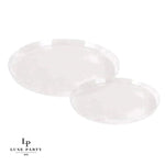 Round Accent Plastic Plates Round Clear Walled Plastic Plates | 10 Pack