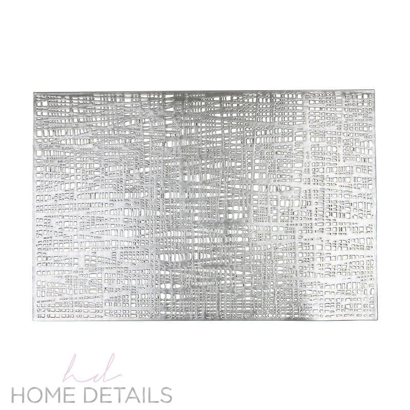 Santorini Placemats Barcelona Metallic Placemat in Silver