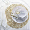 Shell Placemats Round Shell Laser Cut Placemat in Gold