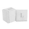 Luxe Party NYC Napkins 16 Cocktail Napkins - 5" x 5" Letter L Silver Monogram Cocktail Paper Disposable Napkins | 16 Napkins