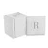 Luxe Party NYC Napkins 16 Cocktail Napkins - 5" x 5" Letter R Silver Monogram Cocktail Paper Disposable Napkins | 16 Napkins