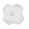 Luxe Party NYC Napkins 16 Cocktail Napkins - 5" x 5" White and Gold Hebrew HEY Paper Cocktail Napkins | 16 Napkins