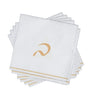 Luxe Party NYC Napkins 16 Napkins / White and Gold 16 PK White and Gold Hebrew Cocktail Paper Napkins  - BET