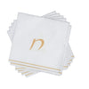 Luxe Party NYC Napkins 16 Napkins / White and Gold 16 PK White and Gold Hebrew Cocktail Paper Napkins  - CHET