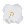 Luxe Party NYC Napkins 16 Napkins / White and Gold 16 PK White and Gold Hebrew Cocktail Paper Napkins  - COFF