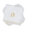 16 PK White and Gold Hebrew Cocktail Paper Napkins - HEY - Luxe Party NYC