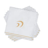 Luxe Party NYC Napkins 16 Napkins / White and Gold 16 PK White and Gold Hebrew Cocktail Paper Napkins  - HEY