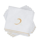 Luxe Party NYC Napkins 16 Napkins / White and Gold 16 PK White and Gold Hebrew Cocktail Paper Napkins  - KAF