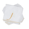 16 PK White and Gold Hebrew Cocktail Paper Napkins - NUN - Luxe Party NYC