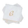 Luxe Party NYC Napkins 16 Napkins / White and Gold 16 PK White and Gold Hebrew Cocktail Paper Napkins  - SHIN