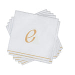 Luxe Party NYC Napkins 16 Napkins / White and Gold 16 PK White and Gold Hebrew Cocktail Paper Napkins  - SHIN