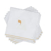 Luxe Party NYC Napkins 16 Napkins / White and Gold 16 PK White and Gold Hebrew Cocktail Paper Napkins  - YUD