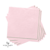 Luxe Party NYC Napkins 20 Beverage Napkins - 5" x 5" Blush with Silver Stripe Paper Cocktail Napkins | 20 Napkins