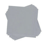 Luxe Party NYC Napkins 20 Beverage Napkins - 5" x 5" Grey with Silver Stripe Paper Cocktail Napkins | 20 Napkins