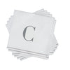 Luxe Party NYC Napkins C - Bodoni Script Single Initial Paper Beverage Napkins